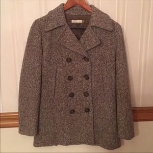 J Crew twill peacoat with Thinsulate, EUC